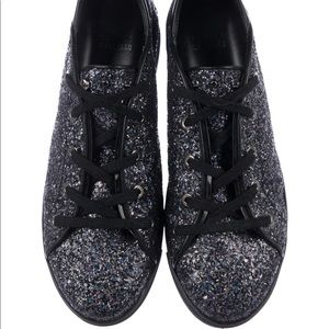 Stuart Weitzman Black & Metallic Round toe sneakers Size 8